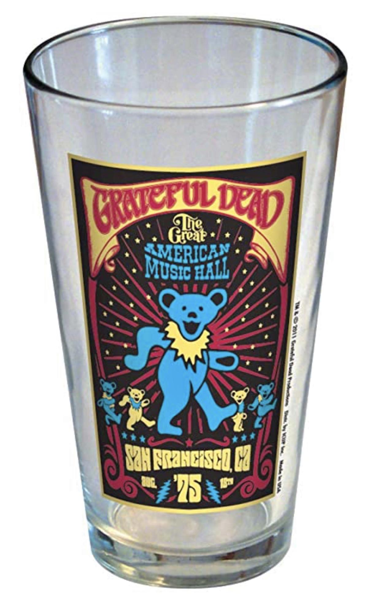 Vintage Never Used GRATEFUL DEAD 16oz Drinking Glass (1 of 1)