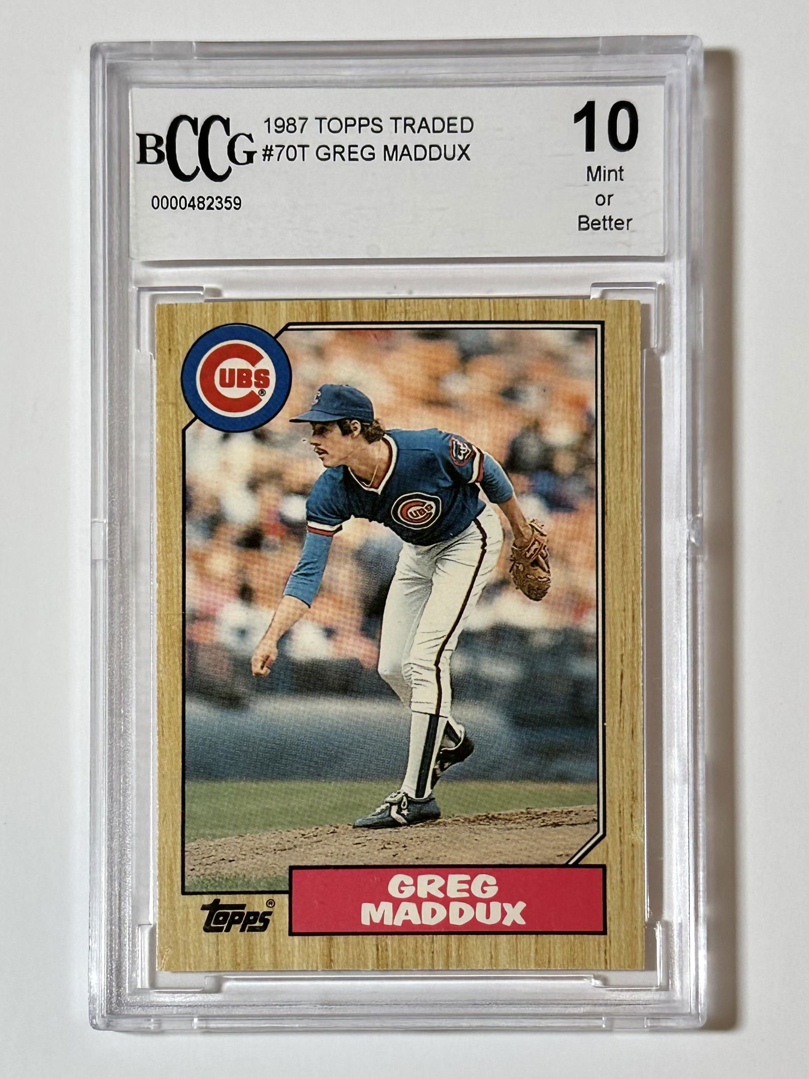 Gem Mint 10 GREG MADDUX Rookie Baseball Card (1 of 2)