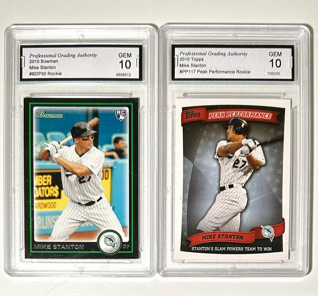 Lot of 2 Gem 10 GIANCARLO MIKE STANTON Rookie Baseball Cards (1 of 2)