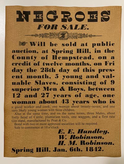 Dated Black Americana Negroes for Sale Notice Poster (1 of 1)