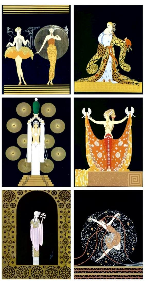 6 ERTE Art Deco Art Print Lithograph Posters 8 x 10 / B (1 of 1)