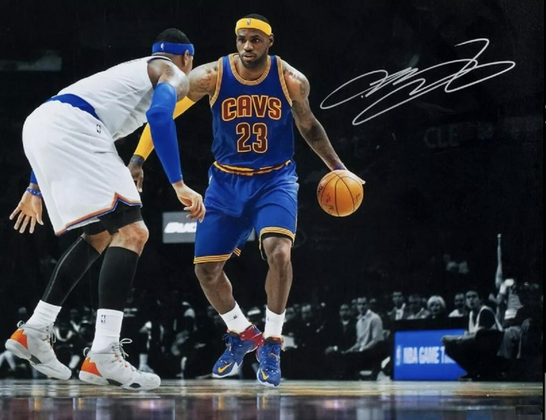 LEBRON JAMES 8 x 10 Facs Autographed RP Photo (1 of 1)