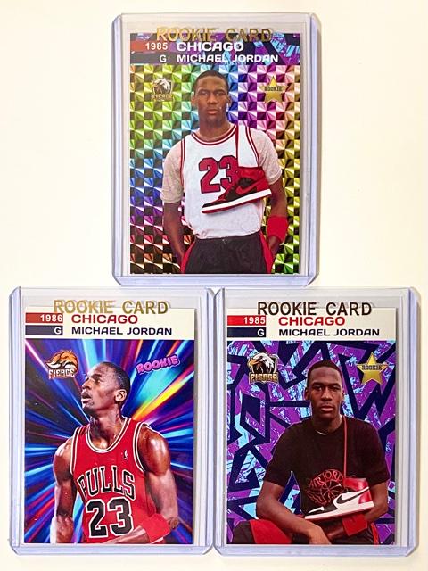 3 Rare MICHAEL JORDAN 1 of 1000 Rookie Basketball Cards (1 of 2)
