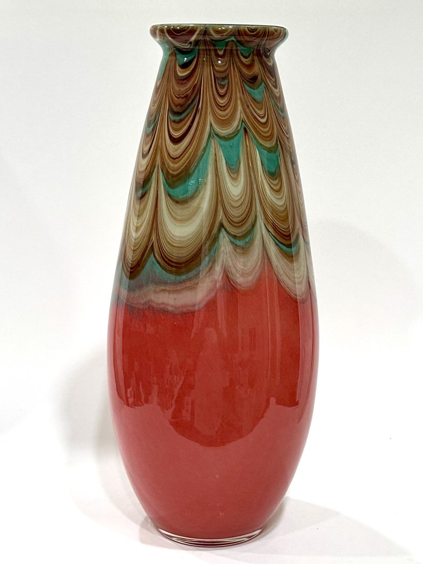 Beautiful 14 inch MURANO Art Glass Multi Color Vase (1 of 6)