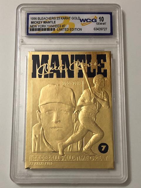 23k Gold MICKEY MANTLE Limited Edition Baseball Card (1 of 1)