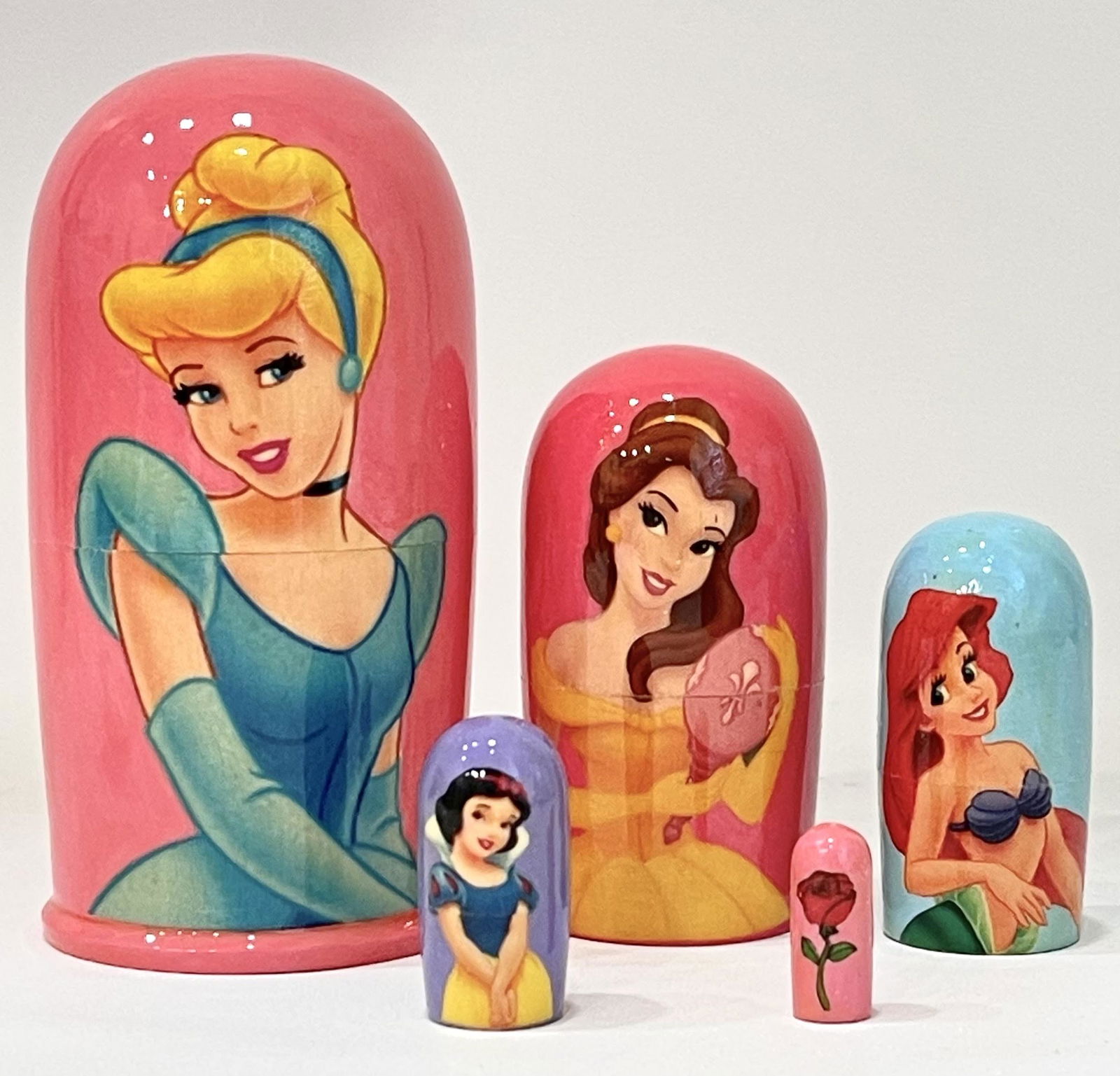 Walt Disney CINDERELLA Russian Matryoshka Nesting Dolls: Beautiful Condition
