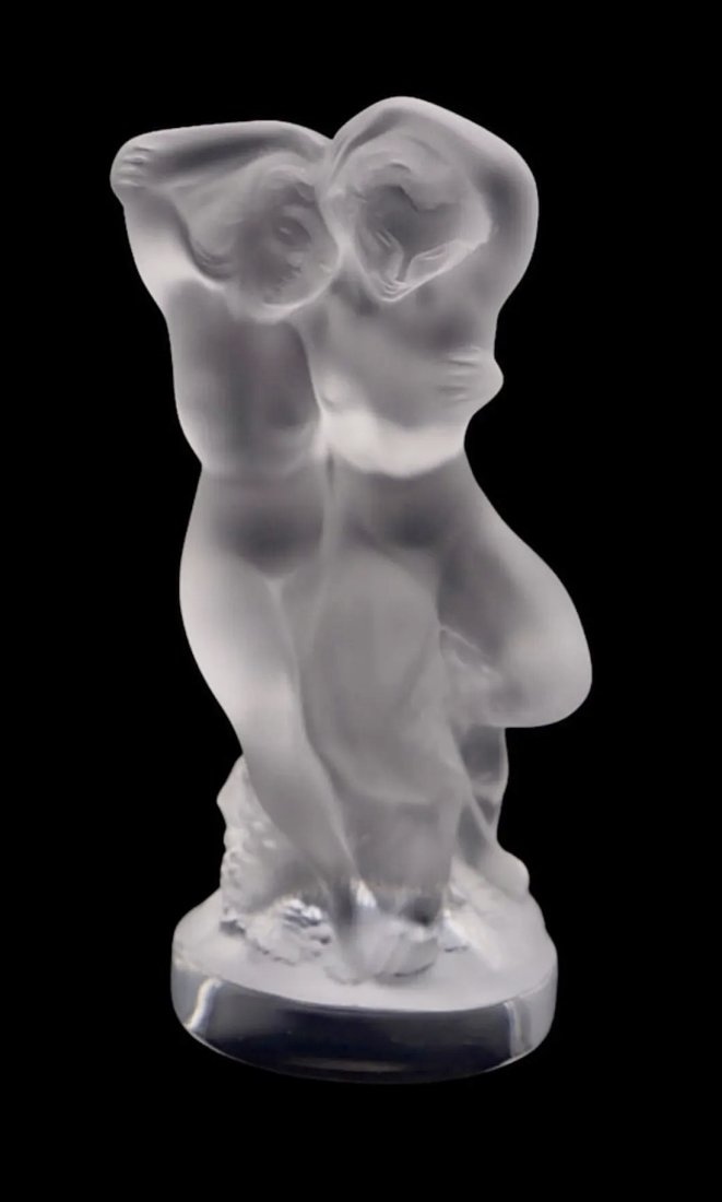 Beautiful Signed LALIQUE Crystal Nudes Figurine (1 of 5)