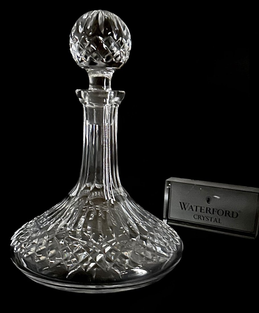 WATERFORD Lismore Pattern Cut Crystal Ships Decanter (1 of 1)