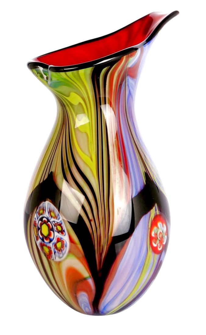 Breathtaking Imported Italian MURANO Blown Art Glass Vase (1 of 6)