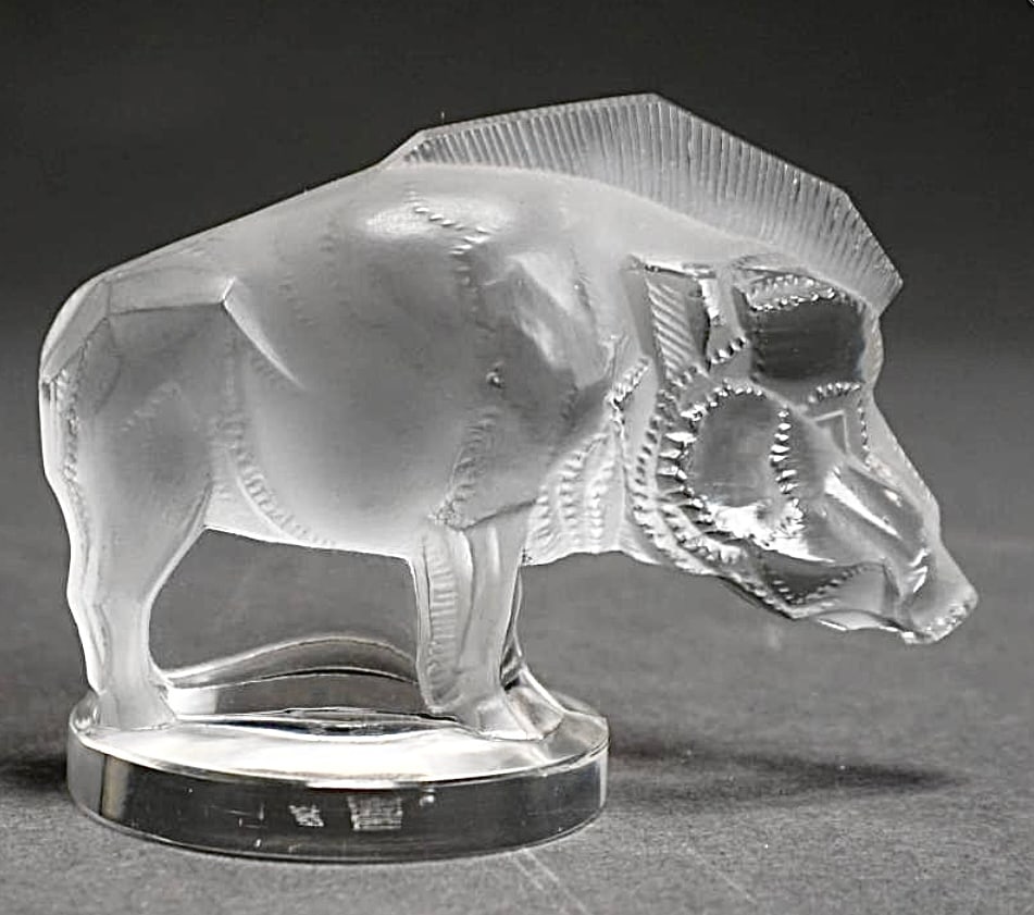 Vintage Rene LALIQUE France Crystal WILD BOAR Figurine: Excellent Condition with No chips cracks or repairs of any kind. Multiple photos posted