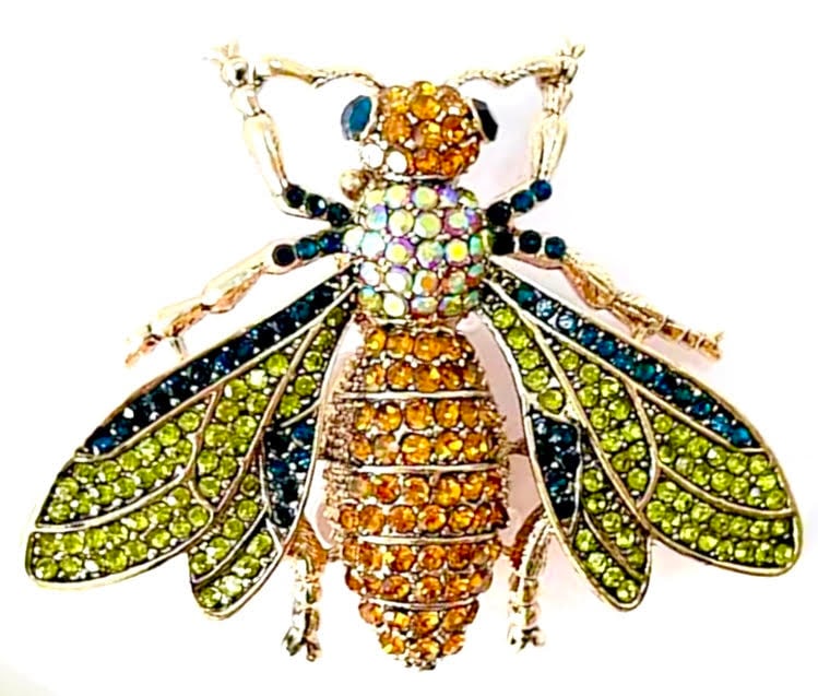 Beautiful Morkopela fashion jewelry Bee Brooch in the Style of FABERGE (1 of 1)