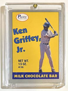 Rare 1989 Pacific KEN GRIFFEY Jr Milk Chocolate Bar Promo Rookie Baseball Card: Card is in Beautiful Condition â€“ Multiple Photos Posted