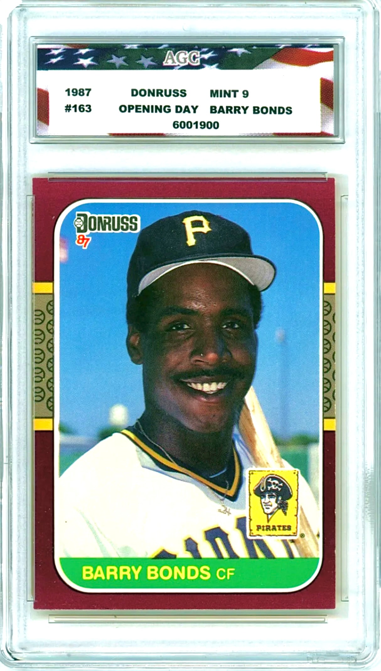 Rare Graded Mint 9 BARRY BONDS 1987 Donruss Opening Day Rookie Baseball Card (1 of 2)