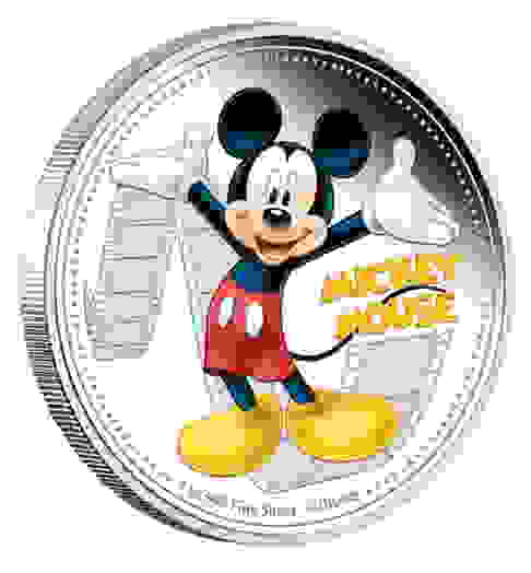 Walt Disney MICKEY MOUSE 1oz Clad Silver Coin