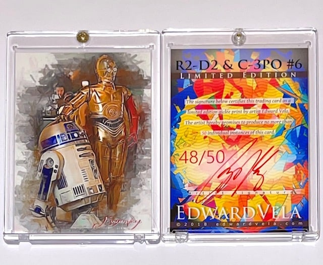 1 of 50 Signed Star Wars R2-D2 and C3-PO Art Card (1 of 1)