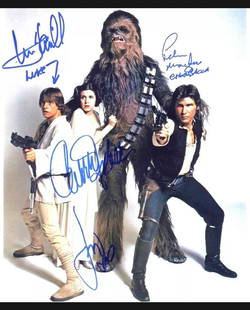 STAR WARS Cast 8.5 X 11 Facs Autographed RP Photograph: This is an 8.5 x 11 Facsimile Autographed Reprint Photograph - THIS IS NOT HAND SIGNED AND SOLD AS A DECORATIVE PHOTOGRAPH – SOLD AS DESCRIBED AS-IS WITH NO RETURNS