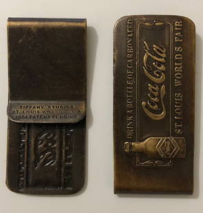 Tiffany 1904 St Louis Worldâ€™s Fair COCA-COLA Money Clip: Signed Tiffany Studios / 1904 St. Louis Worldâ€™s Fair / This is a Signed and Dated Piece but We are Not certain it is a period piece therefore it is being Sold as a Novelty or Promotional Item -