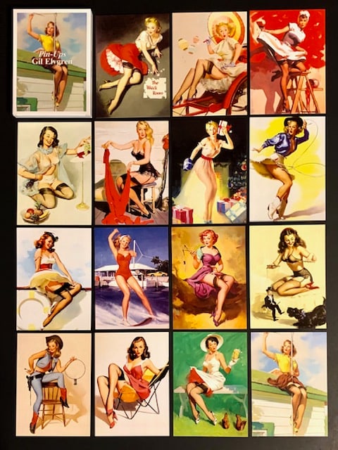 Lot of 15 GIL ELVGREN Risque Pin-Up Girl Postcards/A: Group A / 4 x 5.5 / All in Excellent Condition
