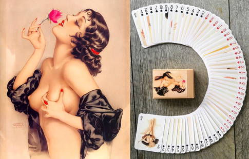 ALBERTO VARGAS Risque Pinup Girl Art Playing Cards Deck: This is a Rare Full Deck of Playing Cards that has never been played with / It depicts the art of world renowned pin-up girl Artist ALBERTO VARGAS / Multiple Photos Posted