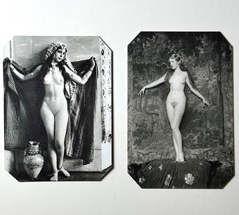 Lot of 2 Nouveau era style Risque Brothel Lineup Tin Type Photographs: PLEASE READ FULL DISLCLAIMER BEFORE BIDDING. These Tin Type Photographs are Reproductions. We Informed the Consignor we would be adding this Full Disclaimer so the Bidding Participants are informed an