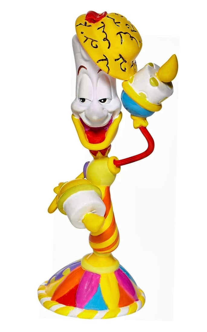 Disney ROMERO BRITTO Beauty and the Beast LUMIERE Figurine: Disney Showcase Collection LUMIERE Figurine in Original Box â€“ Has Never Been Displayed â€“ Multiple Photos Posted