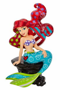 Disney ROMERO BRITTO The Little Mermaid ARIEL Figurine: Disney Showcase Collection ARIEL Figurine in Original Box – Has Never Been Displayed – Multiple Photos Posted