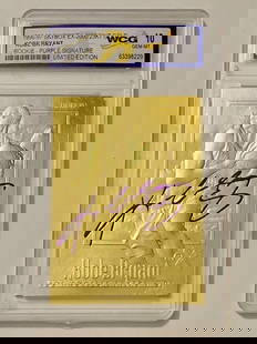 KOBE BRYANT 23k Gold Signature Edition Rookie Card: 1996-97 Kobe Bryant Rookie Basketball Card / Gem Mint 10 / Multiple Photos Posted