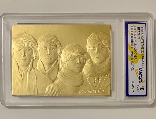 23k Gold Foil The BEATLES Embossed Album Cover Card: BEATLES FOR SALE Album Cover - Limited Edition - Gem Mint 10 - See all Photos