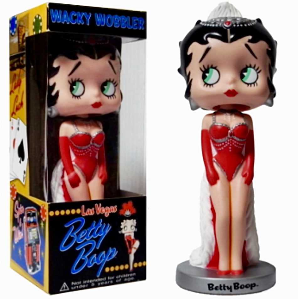 Retired Las Vegas BETTY BOOP Funko Wacky Wobbler in Box: Never Displayed - Awesome Cross Collectible