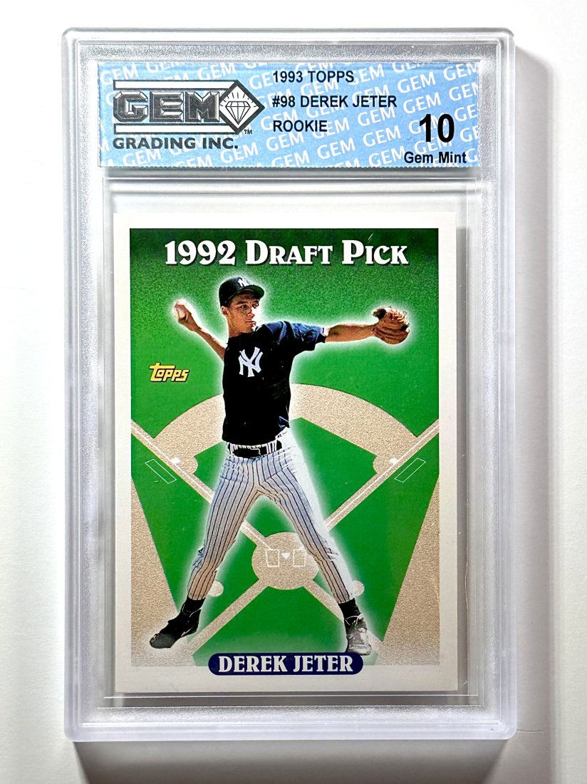 Gem Mint 10 DEREK JETER 1993 Topps Rookie Baseball Card (1 of 2)