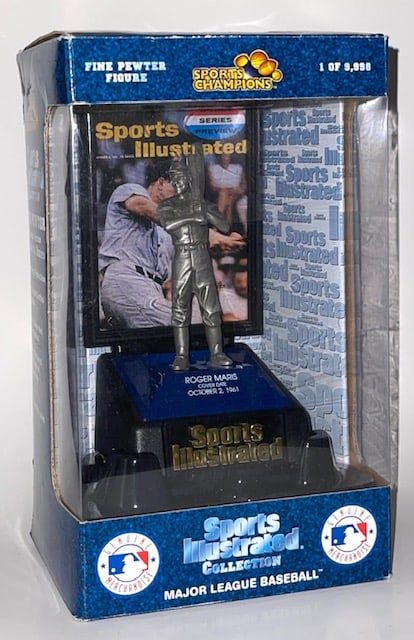 Limited Edition Sports Illustrated ROGER MARIS Pewter Figure: Rare Sports Illustrated / Cooperstown Collection Roger Maris Pewter Figure in Sealed Box â€“ Multiple Photos Posted