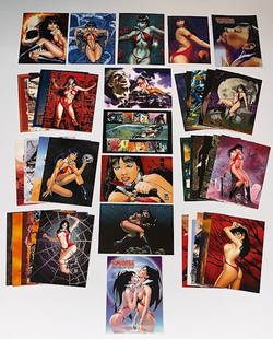 38 VAMPIRELLA Autograph, Sketch Art & Chase Cards/A: Group A / Rare Lot of 38 Risque/Gothic Trading Cards / No Duplicates / Beautiful Condition / Multiple Photos Posted