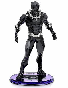 Authentic Marvel Comic Books SWAROVSKI Crystal BLACK PANTHER Figurine with Box: This is an awesome Swarovski Crystal BLACK PANTHER figurine with the original box. It has never been on display and is in perfect condition.