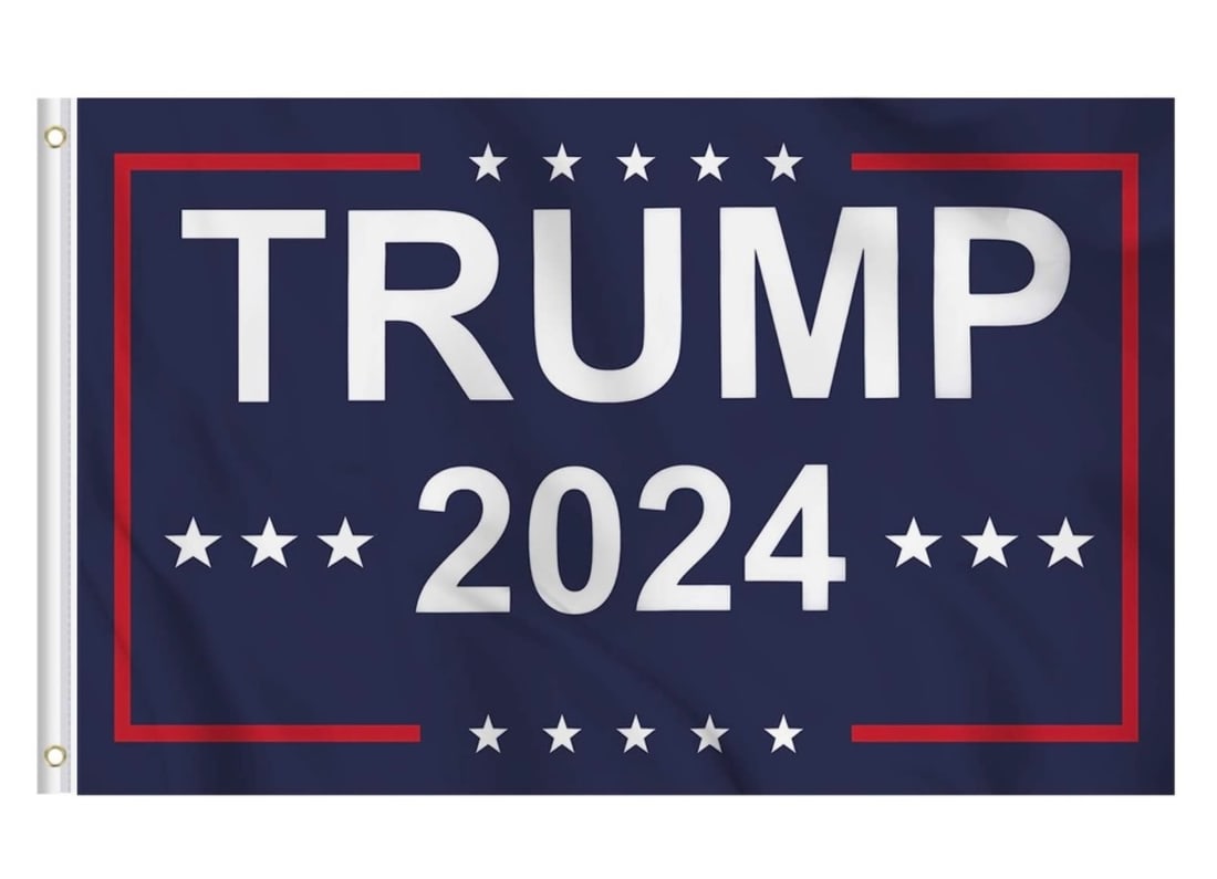 DONALD TRUMP 2024 Campaign Yard Flag 36 x 60: Measures 36 Inches by 60 Inches – Perfect Condition