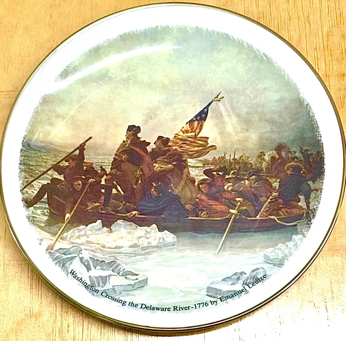 Rare Royal Devon George Washington Crosses the Delaware Porcelain Charger (1 of 5)