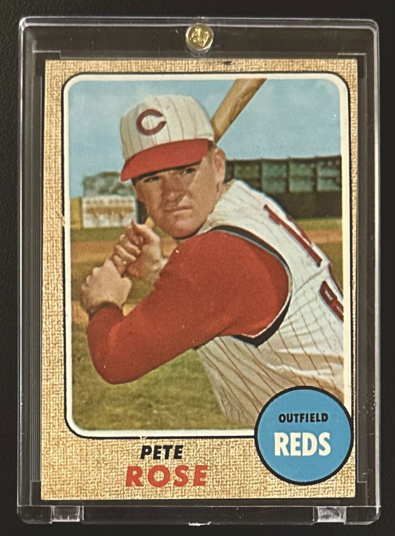 1968 Topps PETE ROSE Baseball Card Encased and EXC (1 of 2)