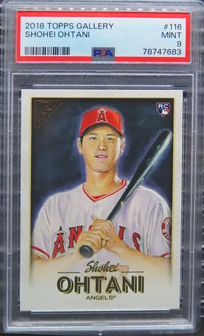 Rare PSA Mint 9 SHOHEI OHTANI Topps Gallery Rookie Baseball Card (1 of 2)