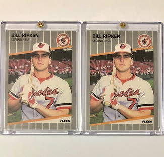 Lot of 2 Error FUCK FACE Billy Ripken RP Baseball Cards: This Lot is Sold as RP Reprints / Includes Fuck Face Re-Called Variation & Whited Out Version – SEE ALL PHOTOS