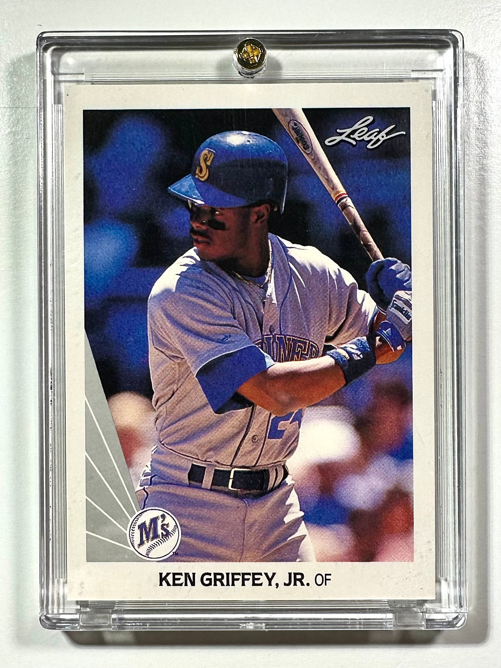 1 st Edition Ken Griffey Jr LEAF Rookie Baseball Card: Encased and in Beautiful Condition