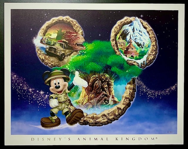 Walt Disney ANIMAL KINGDOM Artist Approved Lithograph: 11 x14 / Beautiful Artist Approved/Limited Edition Art Lithograph