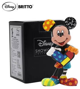 ROMERO BRITTO Mickey Mouse Disney Showcase Figurine: Disney Showcase Collection Mickey Mouse Figurine in Original Box – Has Never Been Displayed – Multiple Photos Posted