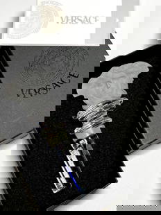 VERSACE Frosted Crystal Medusa Decanter Bottle Stopper in Original Box: VERSACE by Rosenthal Frosted Crystal Medusa Decanter Bottle Stopper that has Never Been Used / Flawless / Stunning Piece / Comes in Original Box