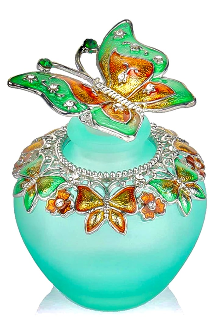 Stunning Jeweled and Enameled Butterfly Perfume Bottle (1 of 1)