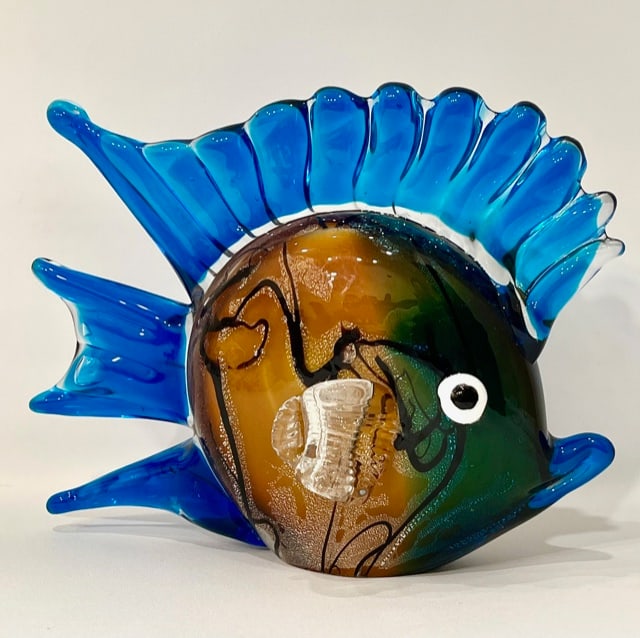 Beautiful Multi-Colored MURANO Art Glass Tropical Reef FISH (1 of 4)