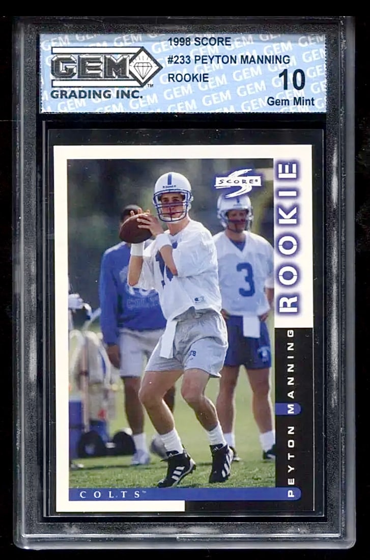 Gem Mint 10 PEYTON MANNING Rookie Football Card (1 of 2)