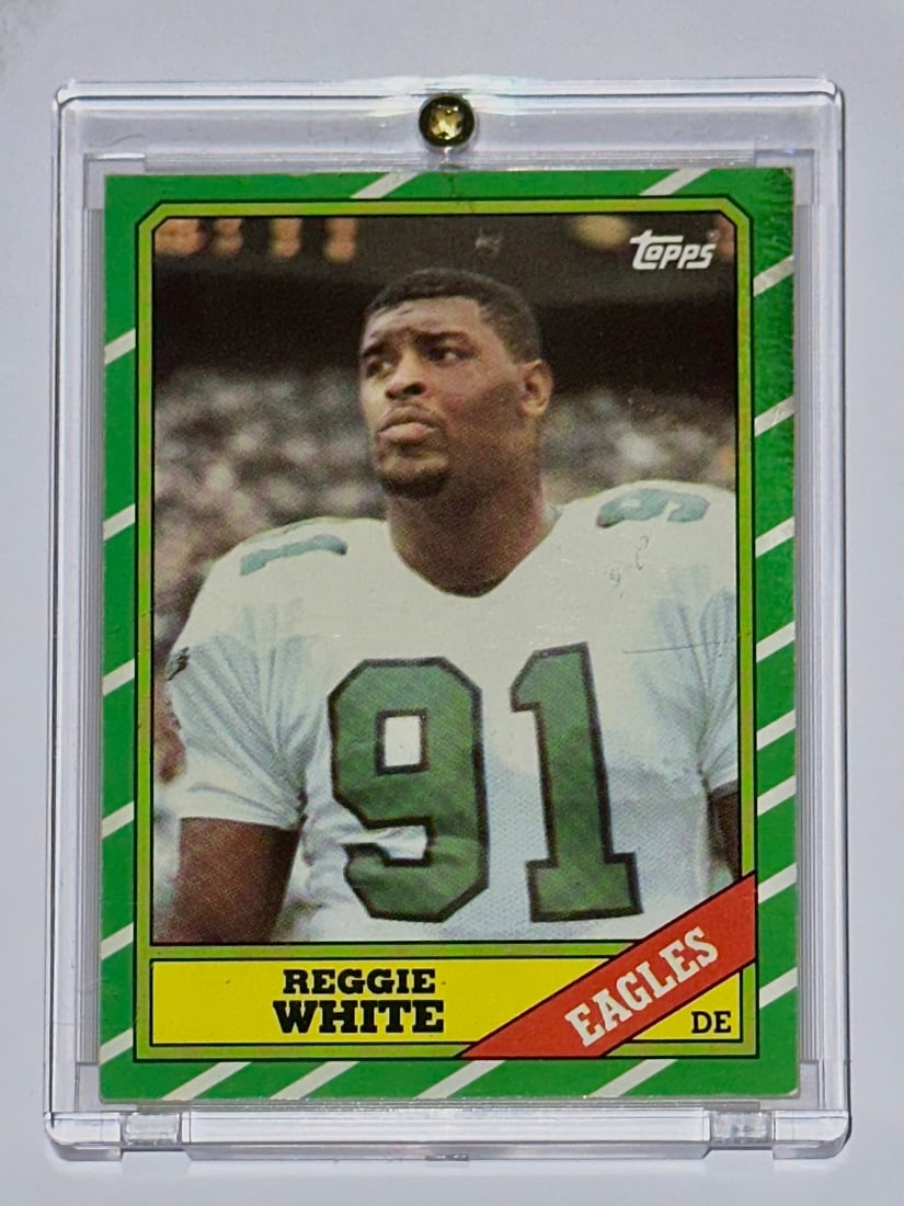 1986 Topps REGGIE WHITE Rookie Football Card (1 of 2)