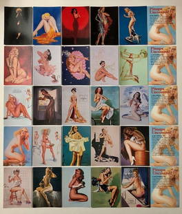 25 Risque Pinup Girl Uncovered Adult Collector Cards: Each Card Tell You the Name of the Girl and History – Group B