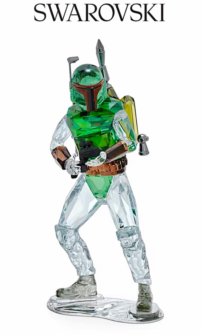 Star Wars SWAROVSKI Crystal BOBA FETT Figurine with Box: This is an awesome Swarovski Crystal BOBA FETT figurine with the original box. It has never been on display and is in perfect condition