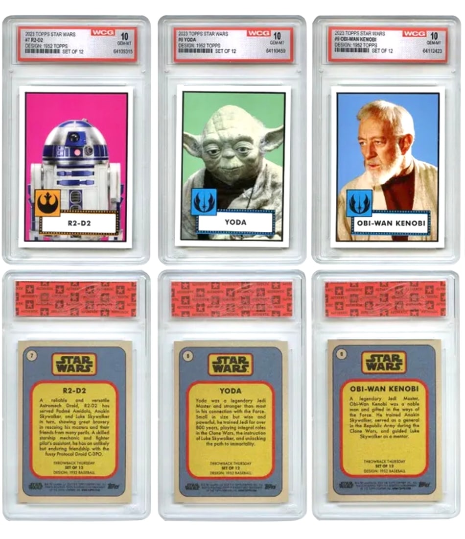 Lot of 3 Rare Topps STAR WARS 1952 Edition Trading Cards (1 of 1)