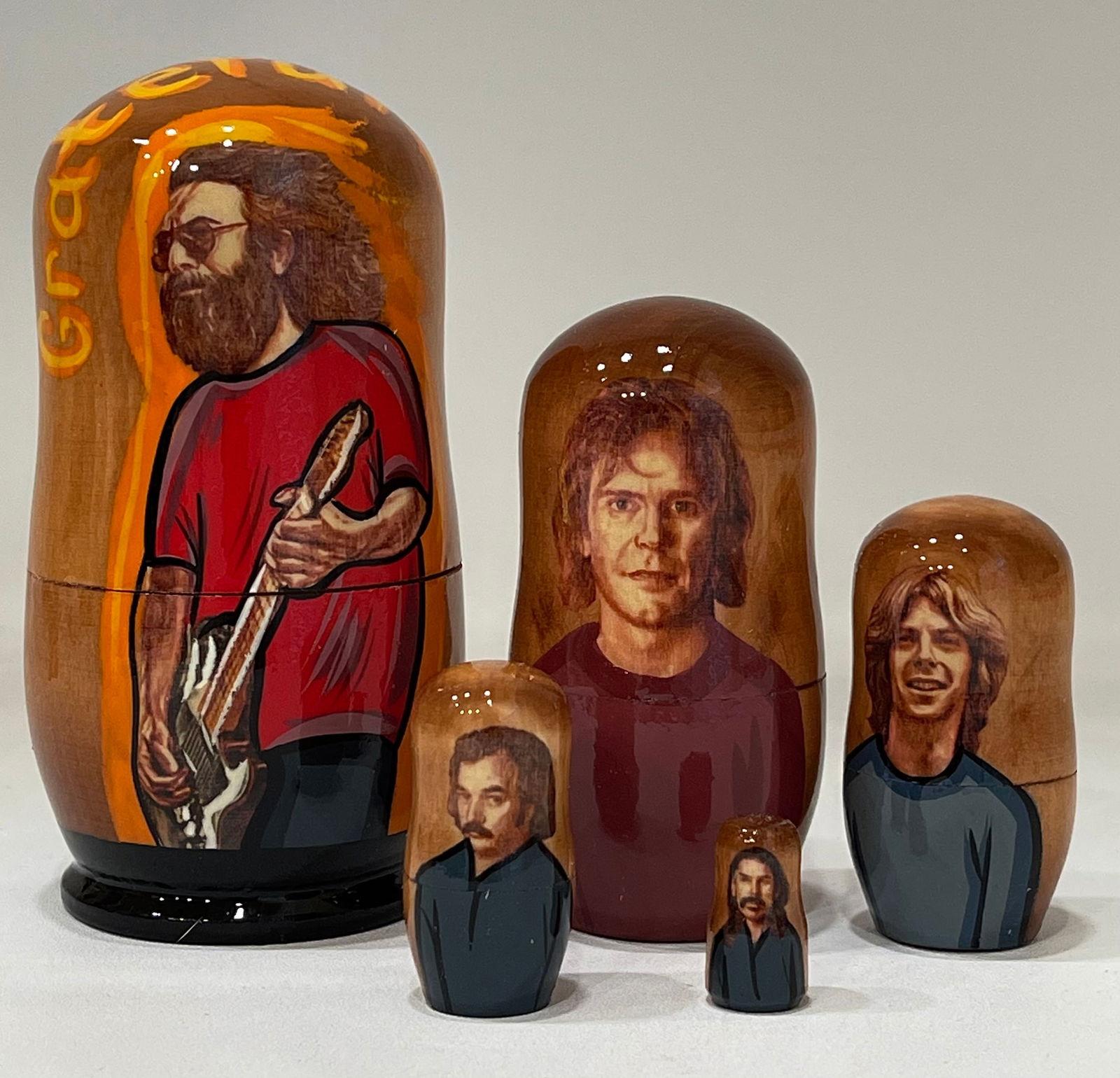 Rare GRATEFUL DEAD Matryoshka Russian Nesting Dolls: Very Hard to Find – Beautiful Condition – Multiple Photos Posted